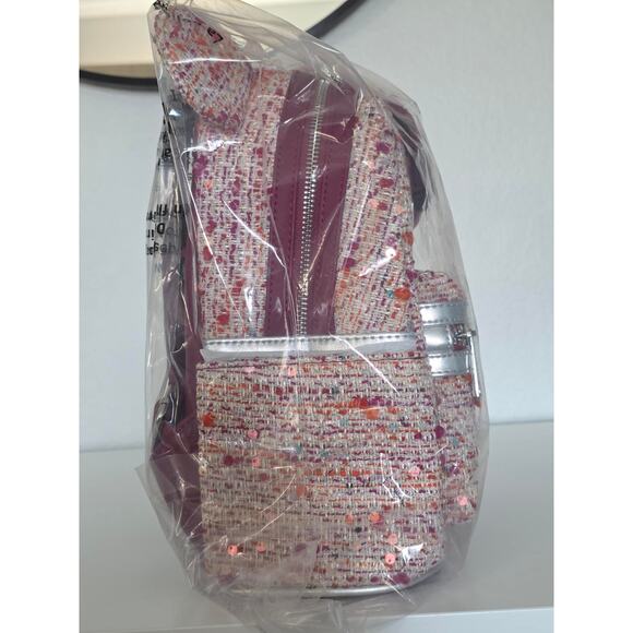 Loungefly Pink Bouclé Fabric Minnie Mouse Ears Mini Backpack | NWT main image 5